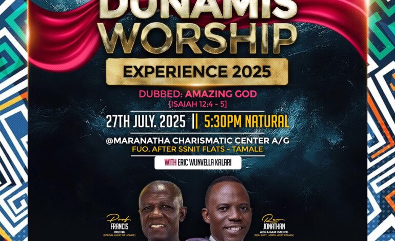 Eric Wunvella Kalari Ministries Presents Dunamis Worship Edition In This July